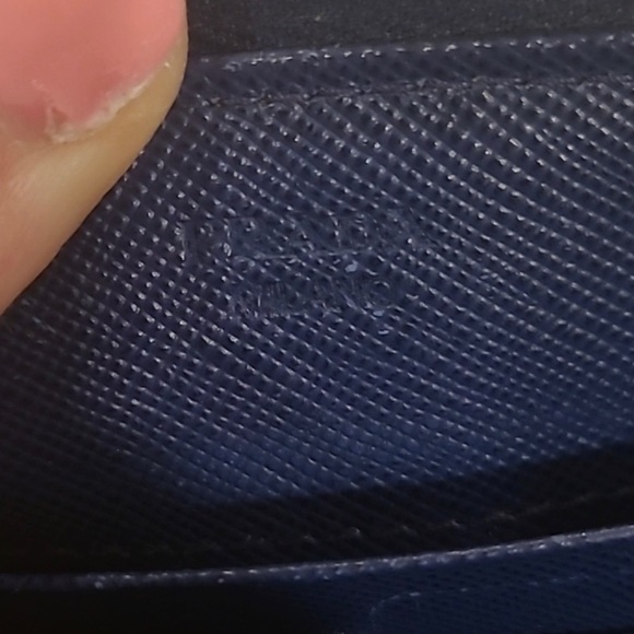 Prada Saffiano Long Zip Around Bluette Wallet EUC! - Picture 15 of 16